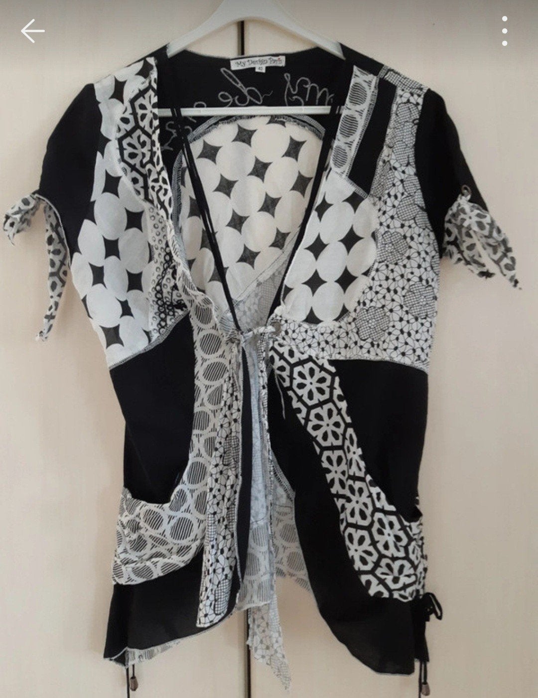 My Design Paris Zwart/Wit Vesttop Maat 42, My Design Paris, Zwart, Maat 42/44 (L), Ophalen of Verzenden