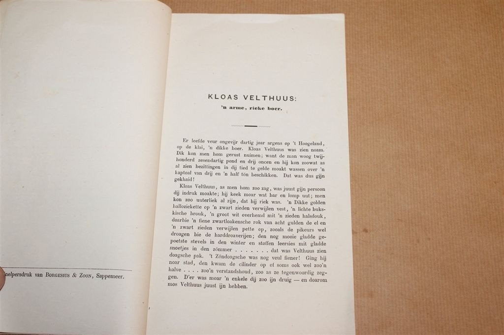 Uit het Volk voor het Volk — Gronings Dialect 1892, Zeldzaam, Ophalen of Verzenden, Gelezen