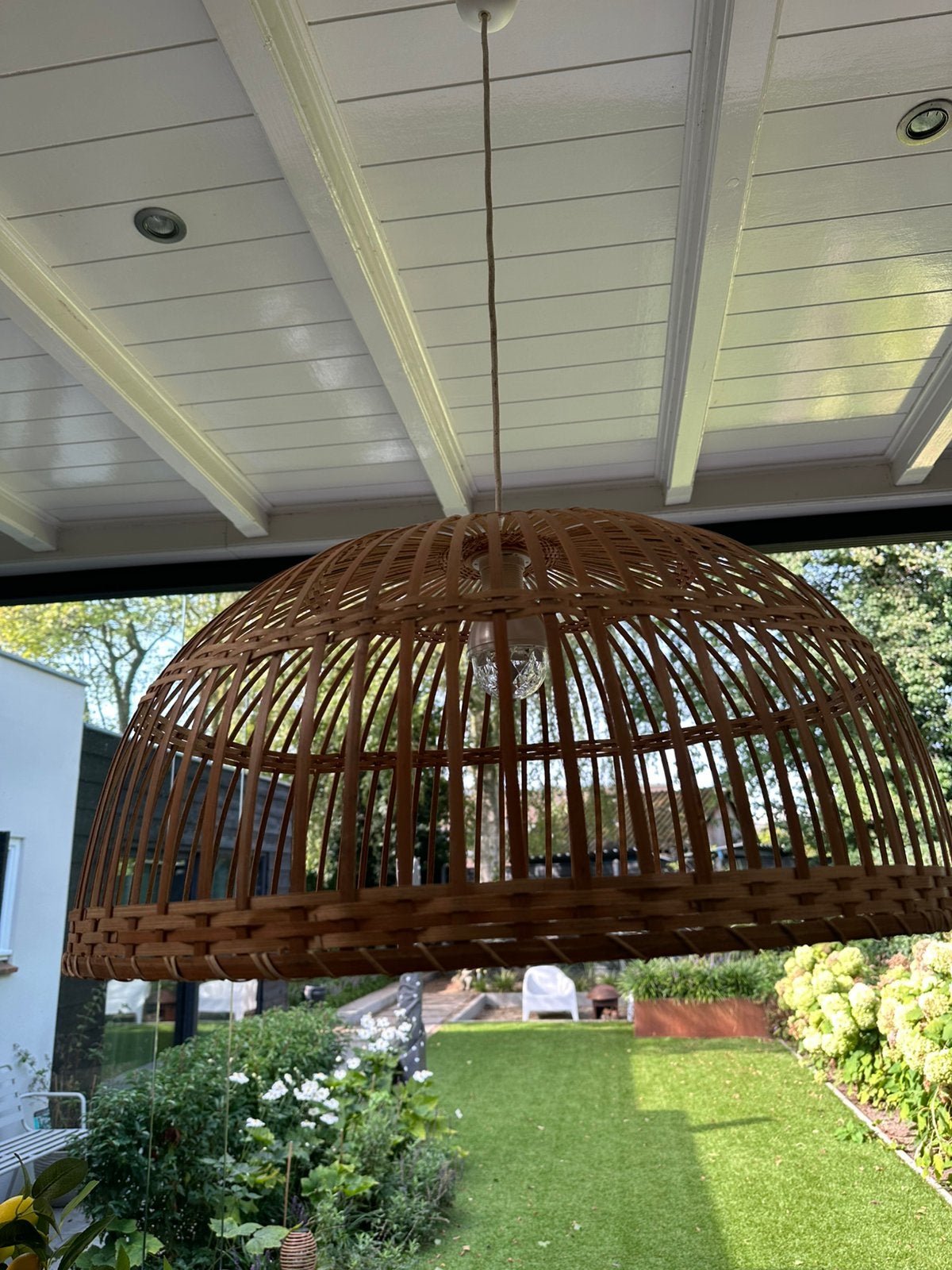 Rotan hanglamp, Ophalen, Zo goed als nieuw, Hanglamp