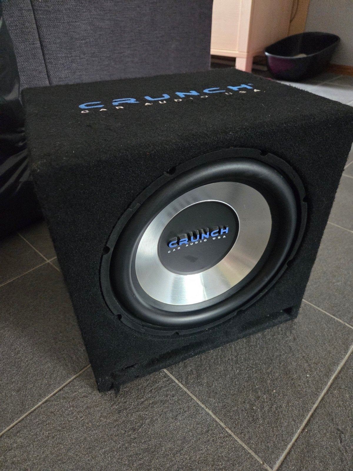 Crunch GPX350 Subwoofer - Krachtige Bass voor in de Auto, Audio, Tv en Foto, Gebruikt, Subwoofer, Ophalen, 150 watt of meer