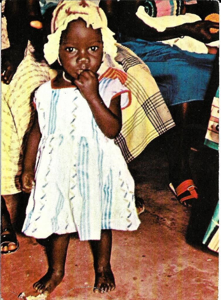 Ansichtkaart	Surinamekaart	Creools meisje, Verzenden, 1960 tot 1980, Ongelopen, Cultuur en Media