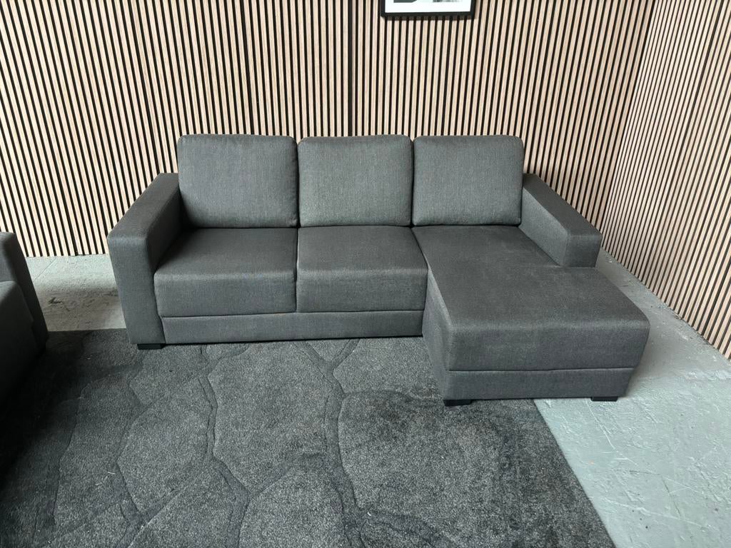 GRATIS LEVERING Loungebank + 2x Stoel 215x135 GEREINIGD, 125 tot 150 cm, Hoekbank, Ophalen of Verzenden, Zo goed als nieuw