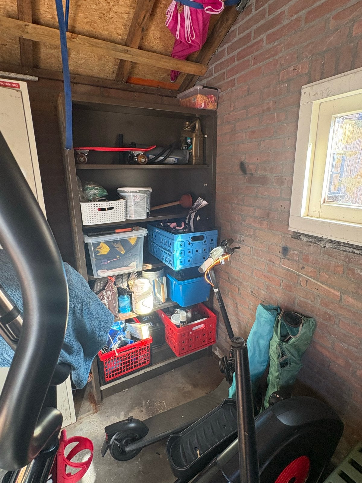 Stalen Archiefkast - Hoogte 195 cm, Huis en Inrichting, Kasten | Roldeurkasten en Archiefkasten, Ophalen, Gebruikt, 50 tot 100 cm