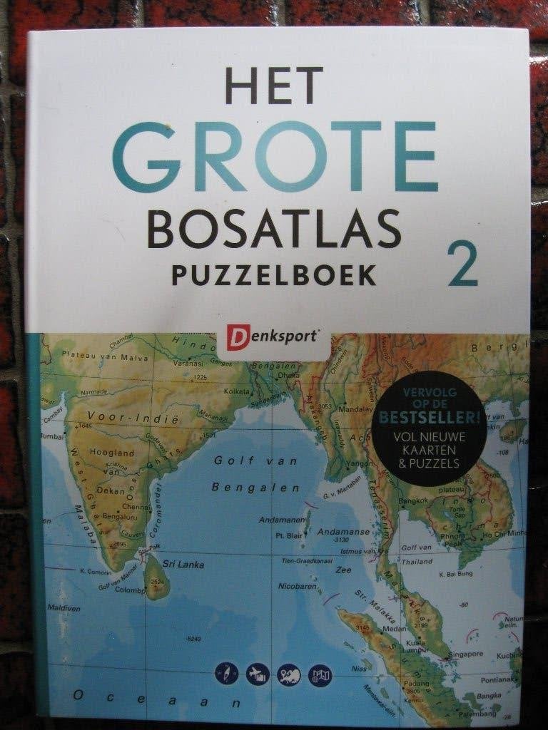 Het Grote Bosatlas puzzelboek nummer 2., Hobby en Vrije tijd, Denksport en Puzzels, Verzenden, Minder dan 500 stukjes, Zo goed als nieuw