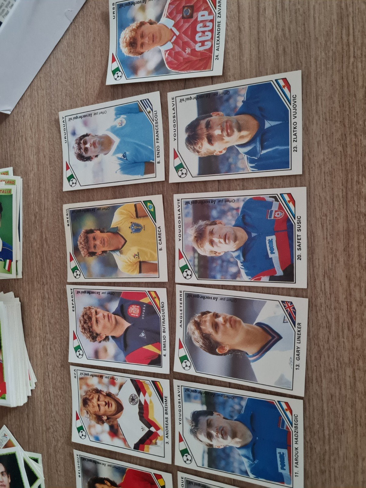 Panini La Vache Qui Rit Voetbalplaatjes WK 1990, Verzamelen, Sportartikelen en Voetbal, Ophalen of Verzenden