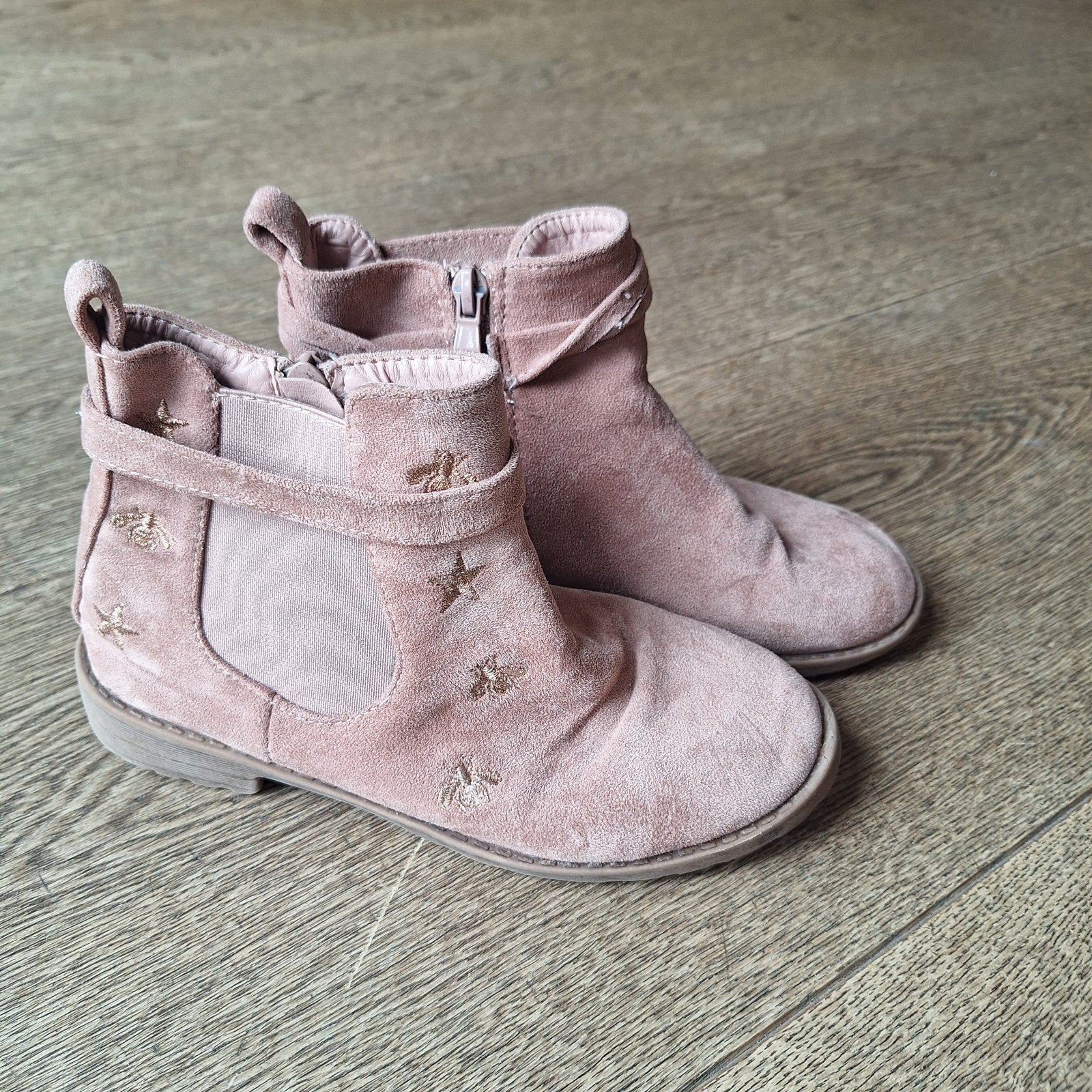 Oud roze suède laarsjes, maat 33, Ophalen of Verzenden, Gebruikt, Meisje, Laarzen