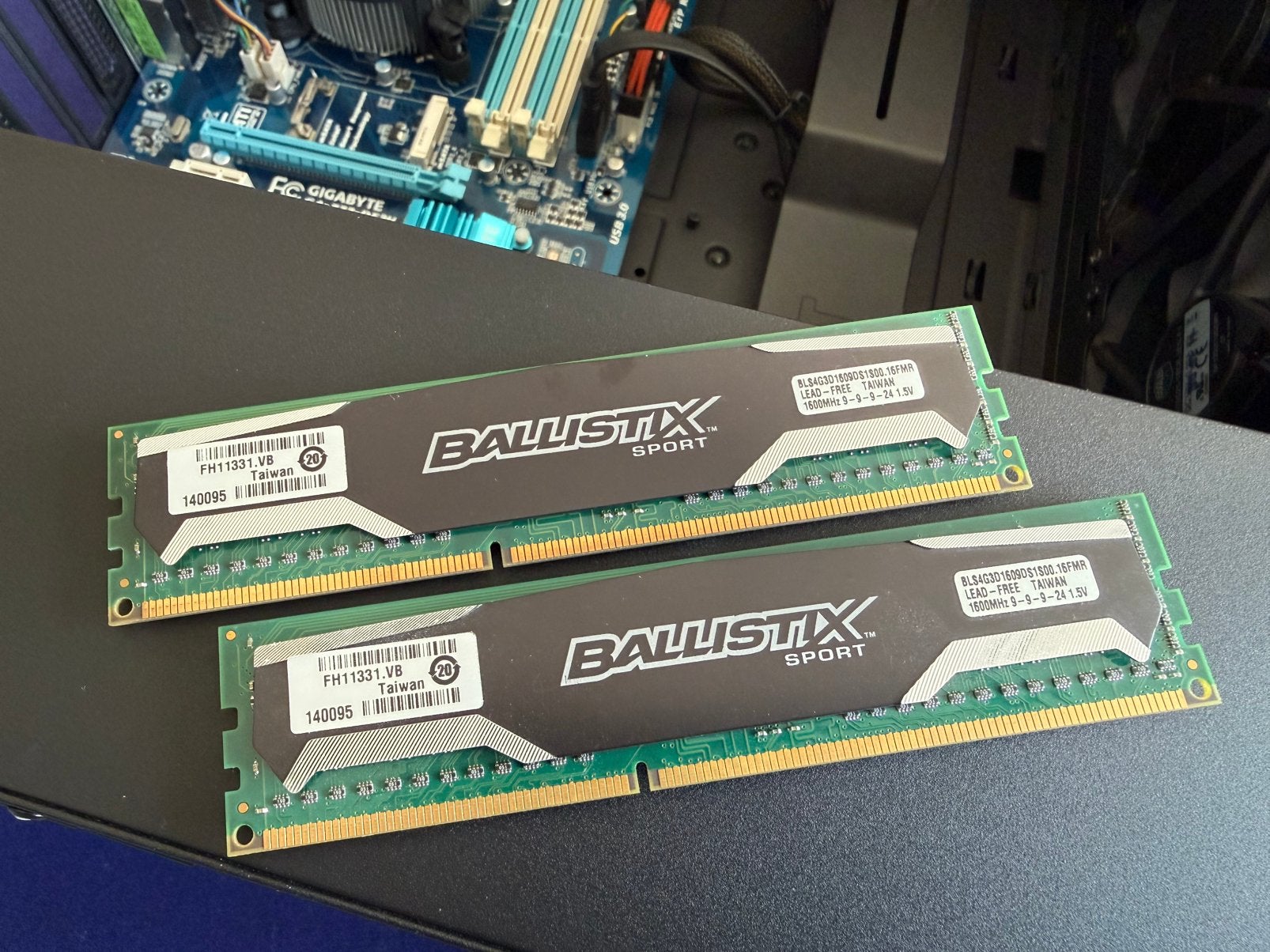 Crucial Ballistix Sport DDR3-1600 8GB (2x4GB) RAM Geheugen, Computers en Software, RAM geheugen, Gebruikt, 8 GB, DDR3, Ophalen of Verzenden