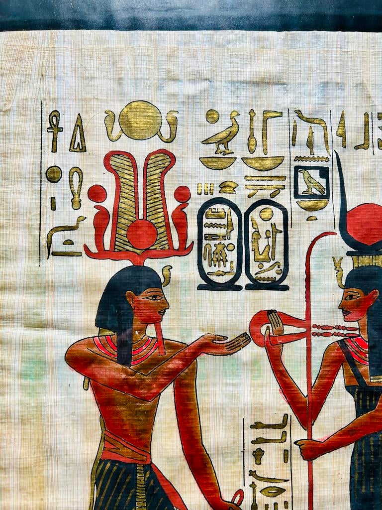 Oud Egyptisch papyrus schilderij - 51x41 cm, Ophalen