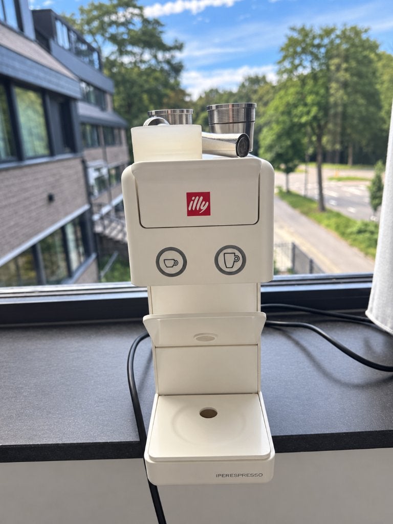 Illy Iperespresso koffiemachine + 2 hervulbare capsules, Ophalen, Afneembaar waterreservoir, Espresso apparaat, Gemalen koffie