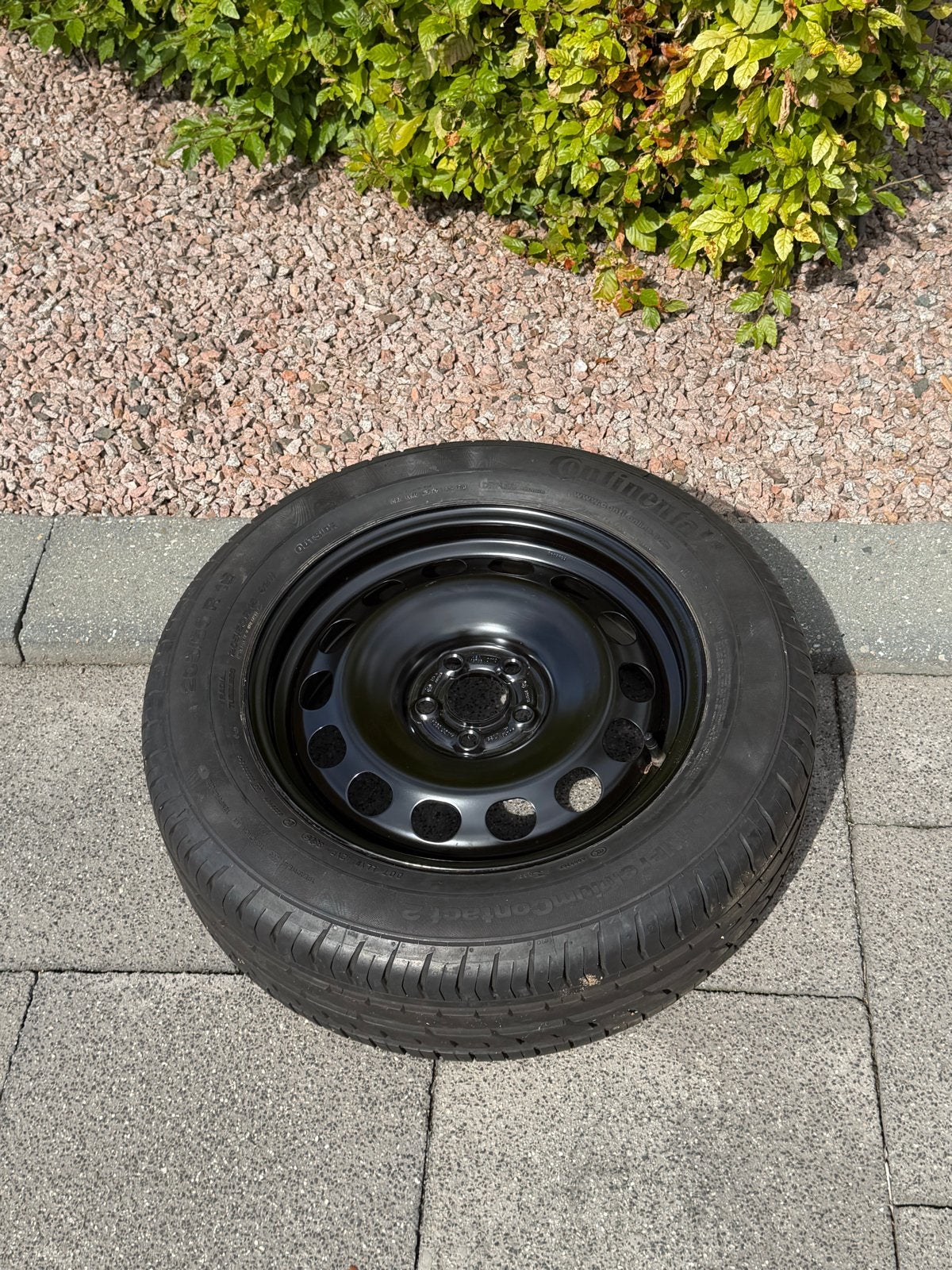 Continental 205/60 R16 Zomerband op stalen velg, Ophalen, Gebruikt, 16 inch, Banden en Velgen