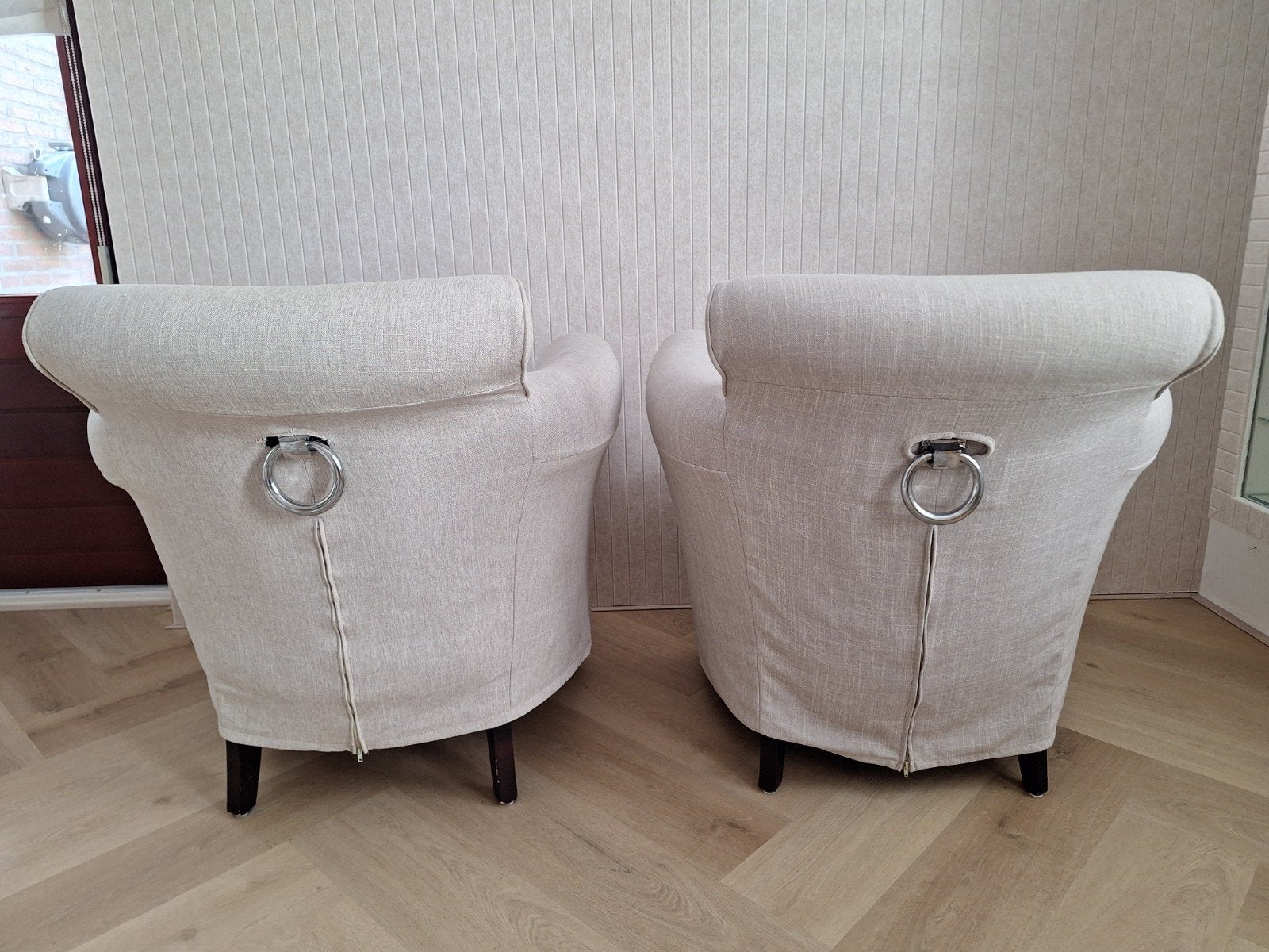 2 fauteuils, Ophalen, Hout, Gebruikt, Minder dan 75 cm