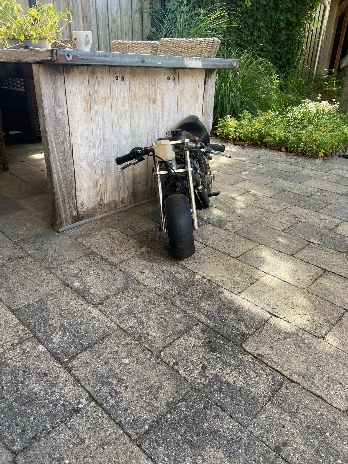 Mini bike met terugloop uitlaat en extra onderdelen, Fietsen en Brommers, Minibikes, Midibikes en Pitbikes, Ophalen, Gebruikt
