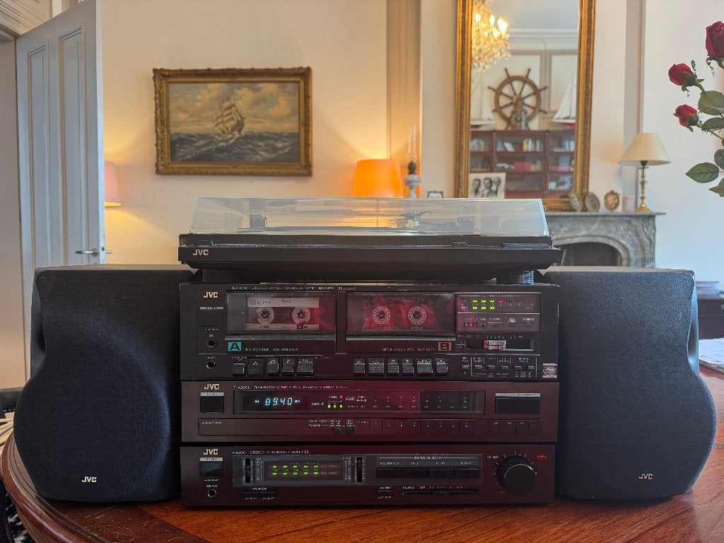 JVC Vintage Stereo Set platenspeler jaren 80, Gebruikt, JVC, Losse componenten, Ophalen