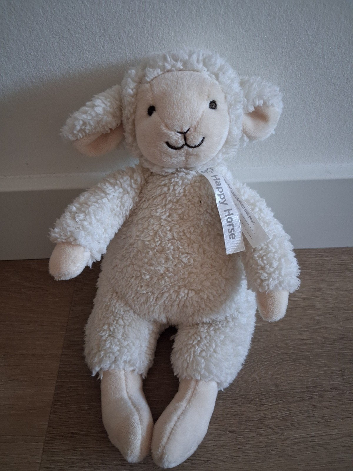 Knuffel Lam Leo Happy Horse schaap 30 cm L1755, Ophalen of Verzenden, Zo goed als nieuw, Overige typen
