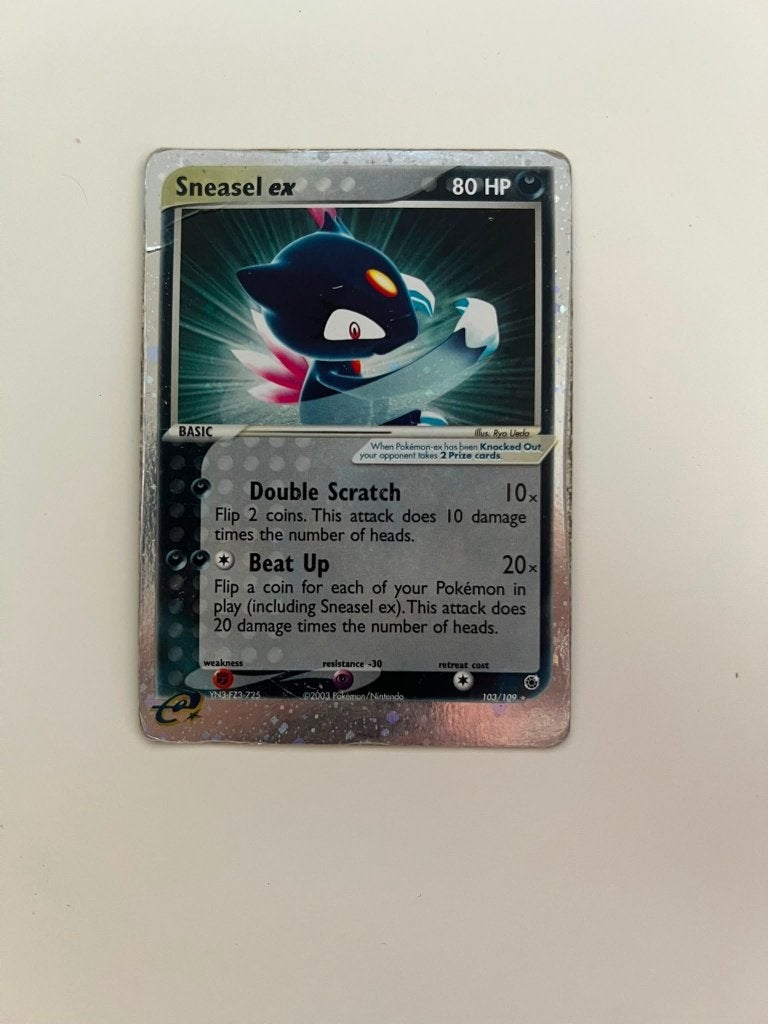 Sneasel EX 103/109 EX Ruby & Sapphire, Ophalen of Verzenden, Gebruikt, Losse kaart, Foil