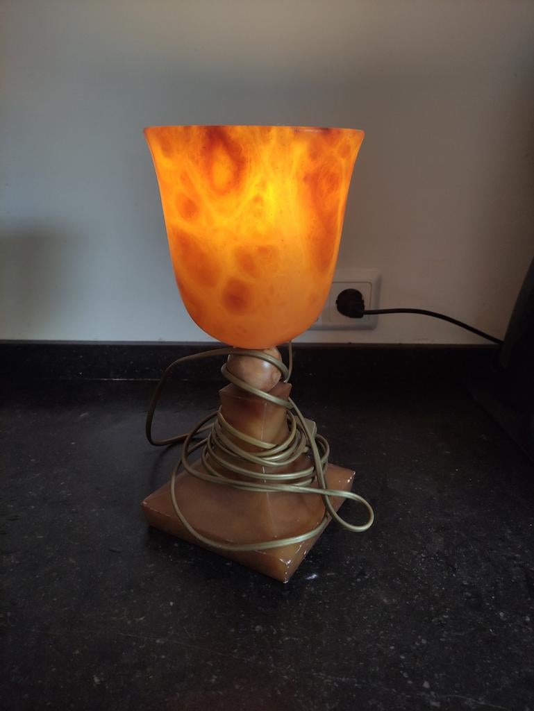 Albasten tafellamp, Antiek en Kunst, Antiek | Lampen, Ophalen