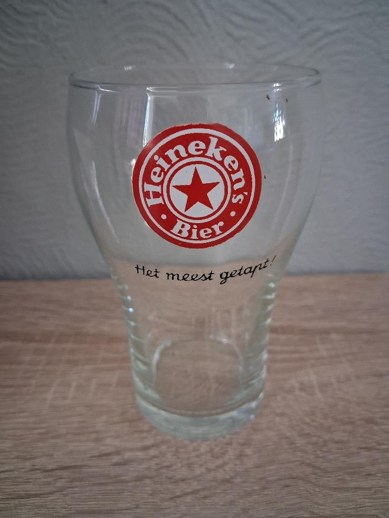 Oud Heinekens glas, Ophalen of Verzenden, Gebruikt, Glas of Glazen, Heineken