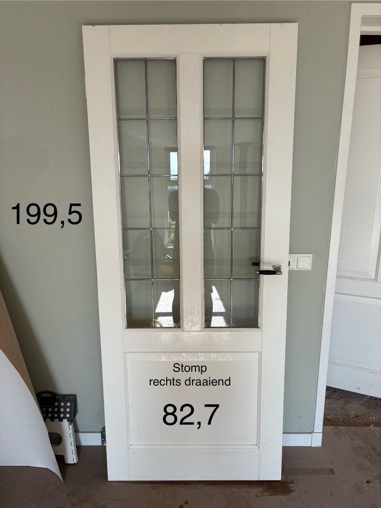 3x Cando Jersey binnendeuren met glas in lood, Ophalen, Gebruikt, 80 tot 100 cm, Binnendeur