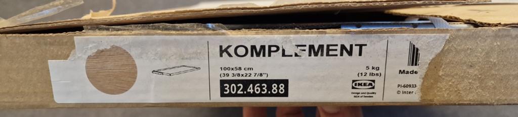 Nieuwe Ikea Komplement uittrekbare plank met lademat, Ophalen of Verzenden, Nieuw