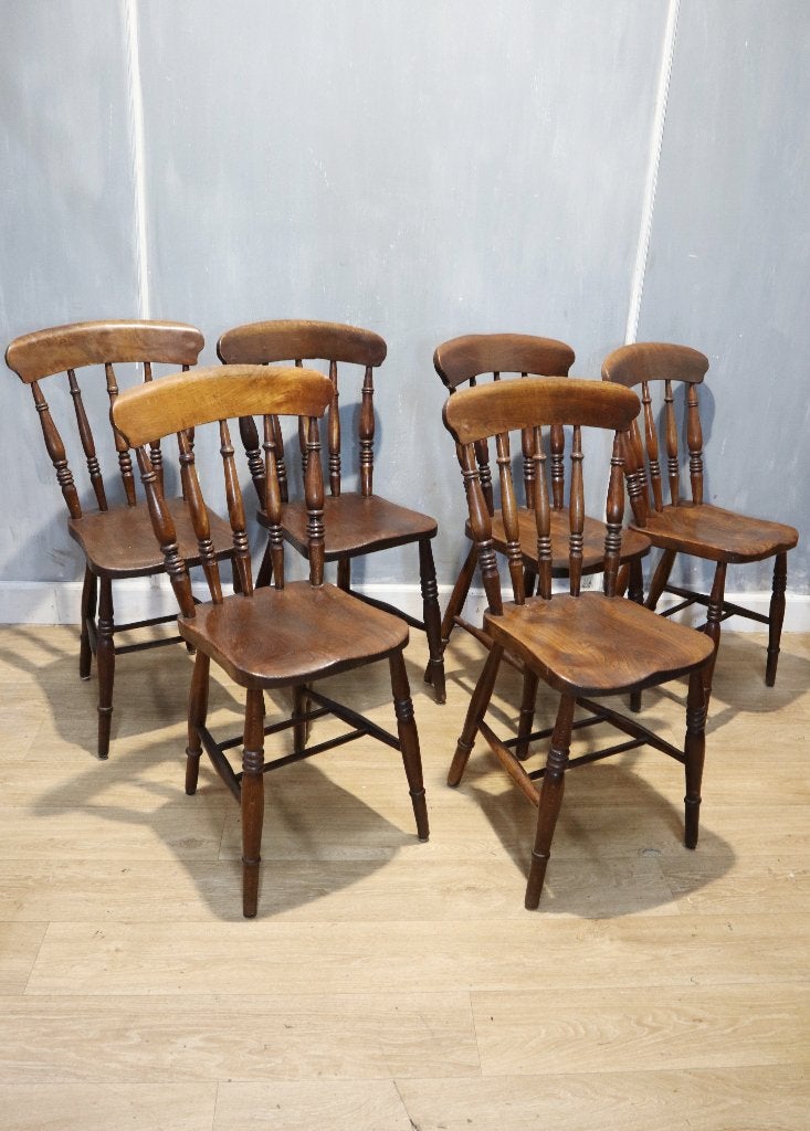 Set van 6 antieke Windsorstoelen, Antiek en Kunst, Ophalen of Verzenden