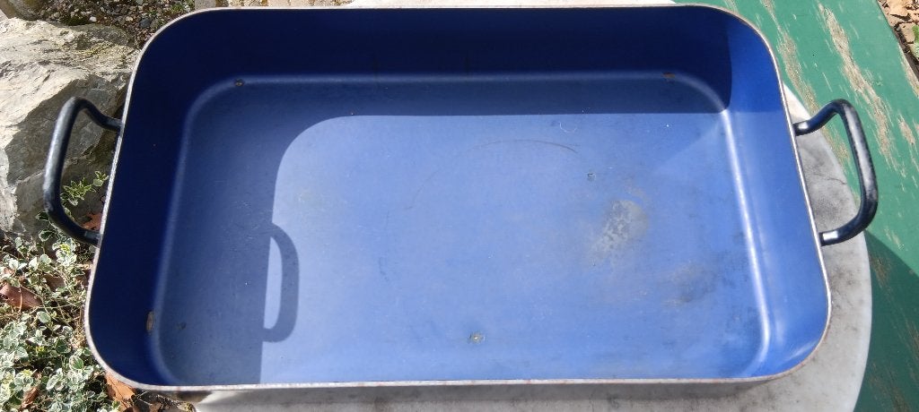 Plaatstaal (gietijzer?) ovenschaal met handvaten 50 cm (K3), Ophalen of Verzenden, Metaal, Overige merken, Overige typen