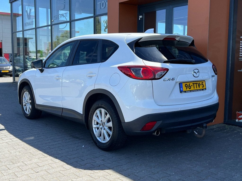 Mazda CX-5 2.0 TS+|Trekhaak|NAvi|PDC|Clima|Bluetooth|APK2027, Voorwielaandrijving, 4 cilinders, 1290 kg, Wit