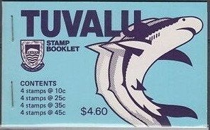 TUVALU 1981 Vissen Postzegelboekje, Stanley Gibbons: SB-3,, Verzenden, Postfris, Dier of Natuur