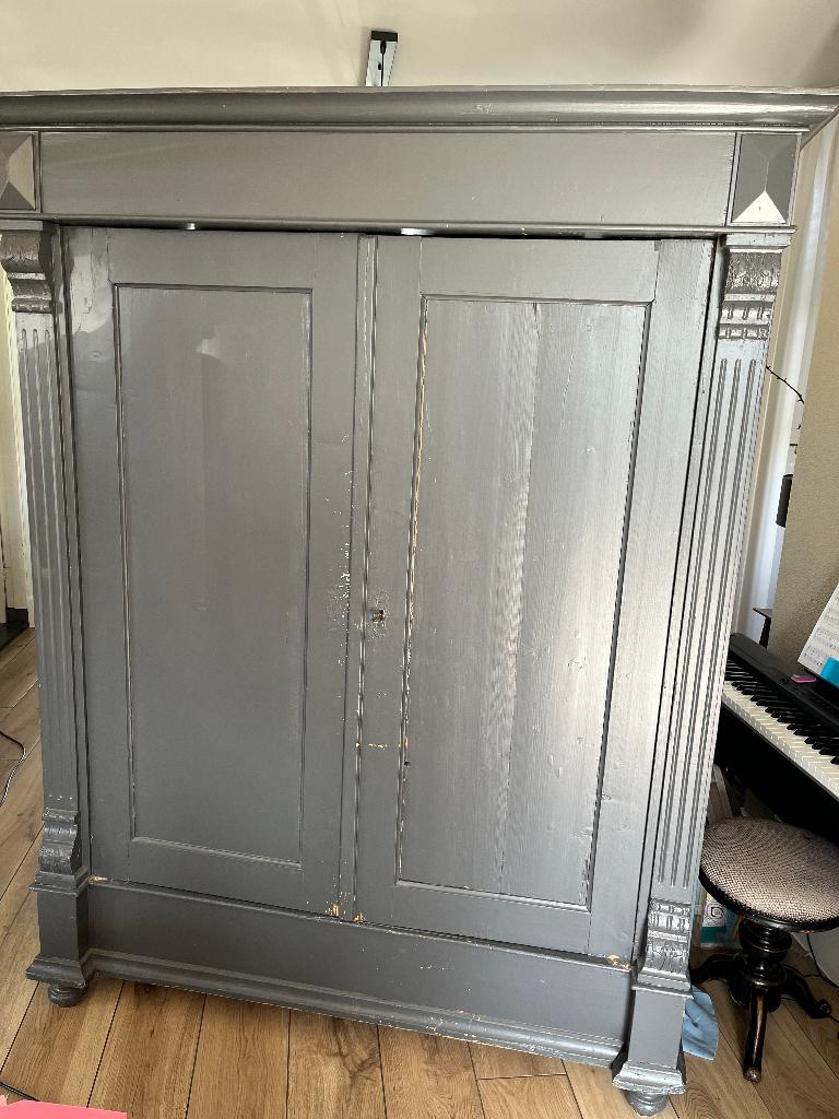 Oud grenen kast (t.e.a.b.), Ophalen, 100 tot 150 cm, 150 tot 200 cm, Grenenhout