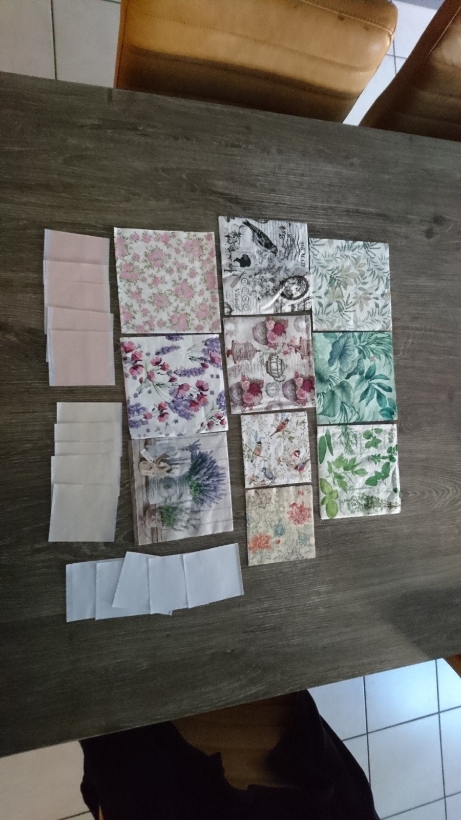 10 Servetten (set nr 7) voor Decoupage + Bladgoud, Zilver, B, Nieuw, Meerkleurig, Ophalen of Verzenden, Papier of Karton