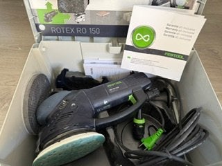Festool RO 150 FEQ-Plus ROTEX Excenterschuurmachine, Ophalen of Verzenden, Zo goed als nieuw, 1200 watt of meer, Excentrische schuurmachine