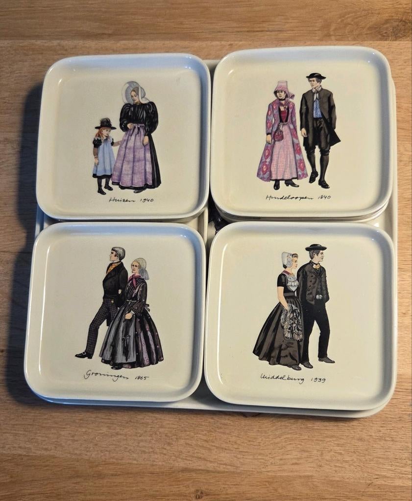 Oude Hollandse Klederdracht Onderzetters en Dienbladen, Ophalen of Verzenden