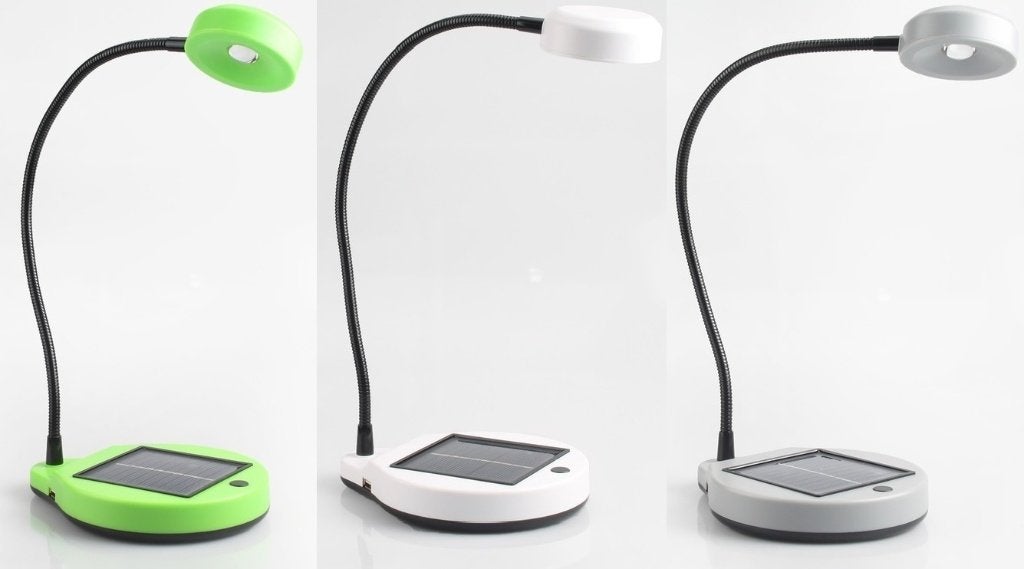Solar Led bureaulamp met USB lader - Nieuw, Inclusief lichtbron, Nieuw, Wit, Ophalen of Verzenden