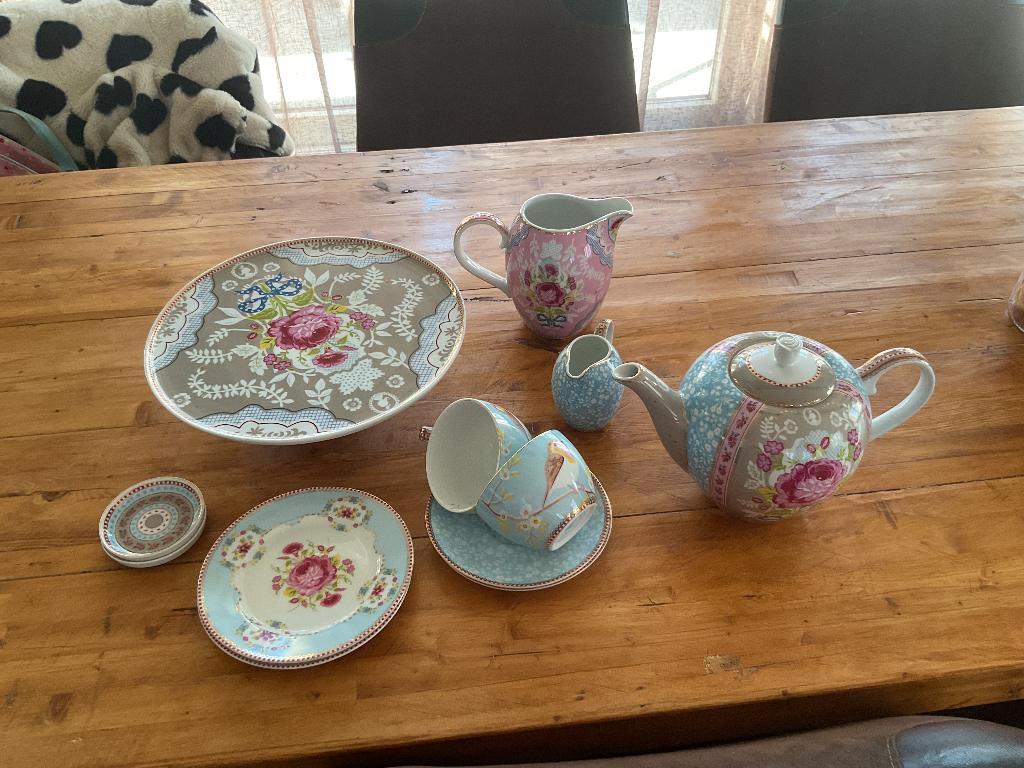 Servies, Ophalen, Meerkleurig, Steen/keramiek, Landelijk