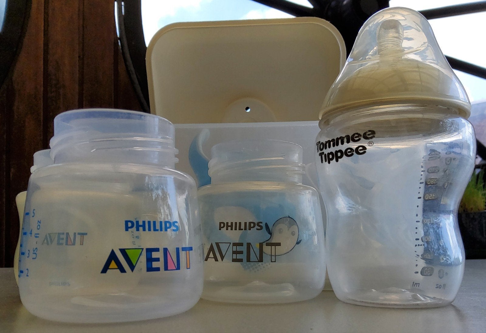 Philips Avent en Tommee Tippee Flessen en Sterilisator, Ophalen of Verzenden, Gebruikt, Babyfles, Philips Avent