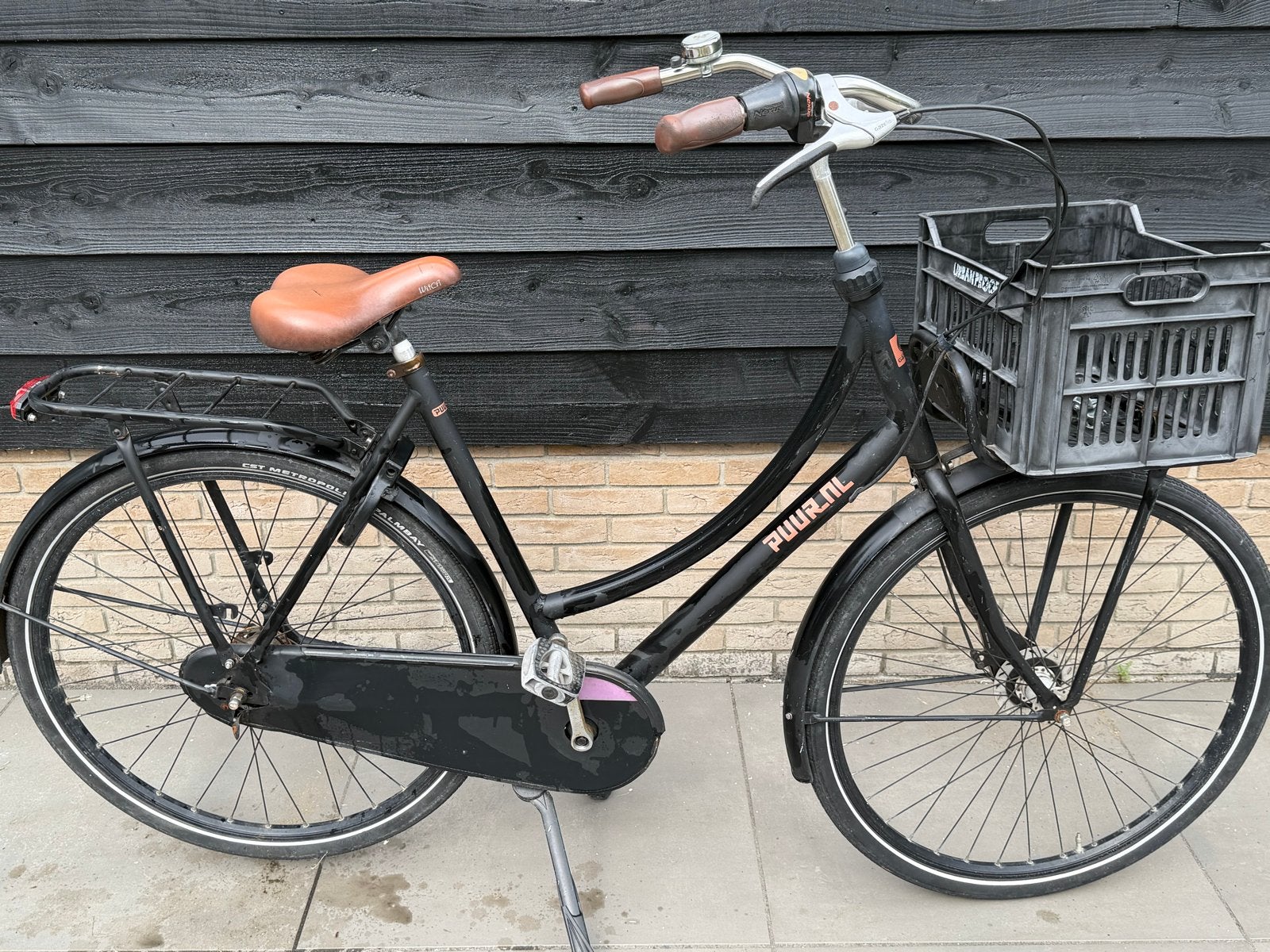 Gazelle Puur Dames fiets met Mand, Fietsen en Brommers, Fietsen | Dames | Moederfietsen, Ophalen, Dubbele standaard, 0 zitjes