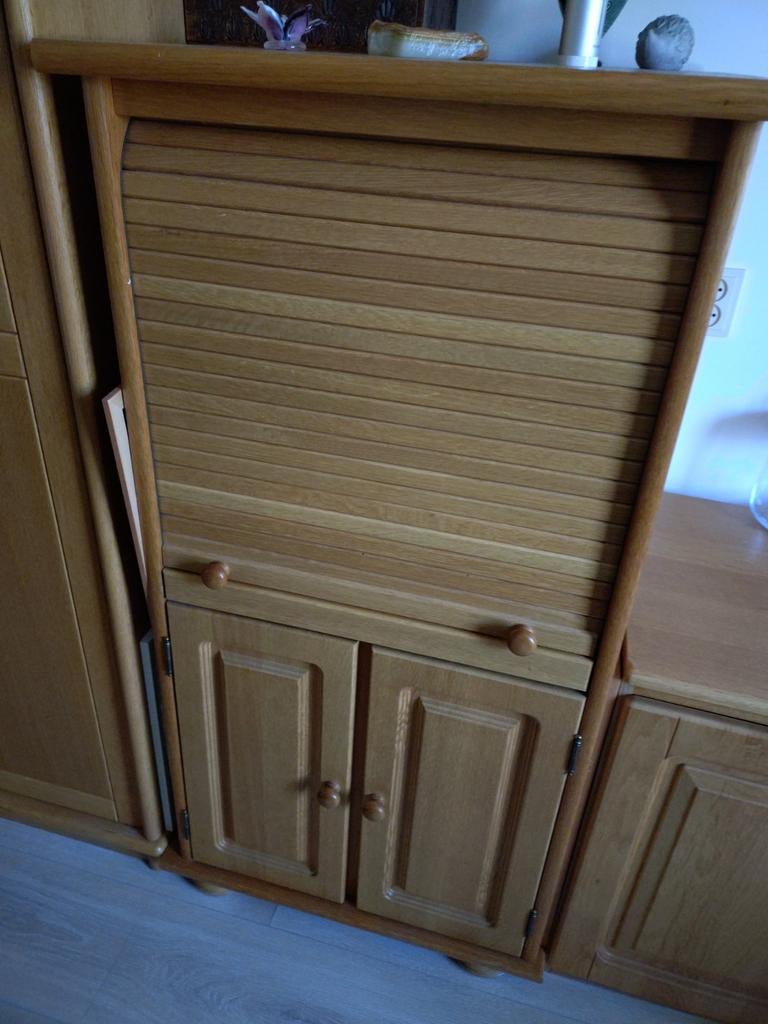 Blank eiken houten rolluikkastje met lades en deurtjes, Huis en Inrichting, Ophalen, Onbekend, Onbekend, Onbekend