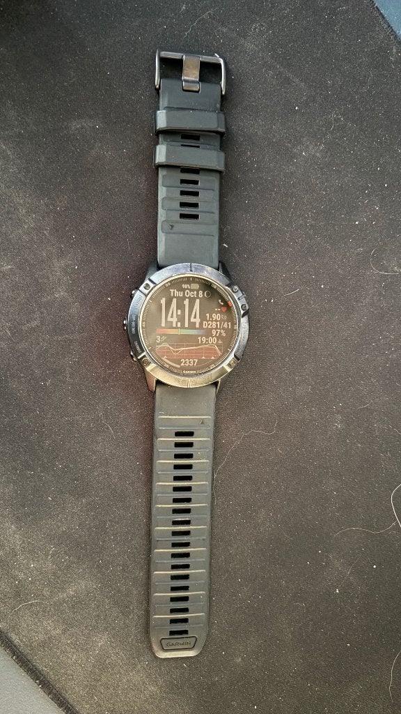 Garmin Fenix 6X Pro sporthorloge, GARMIN, Gebruikt, Stappen, Zwart