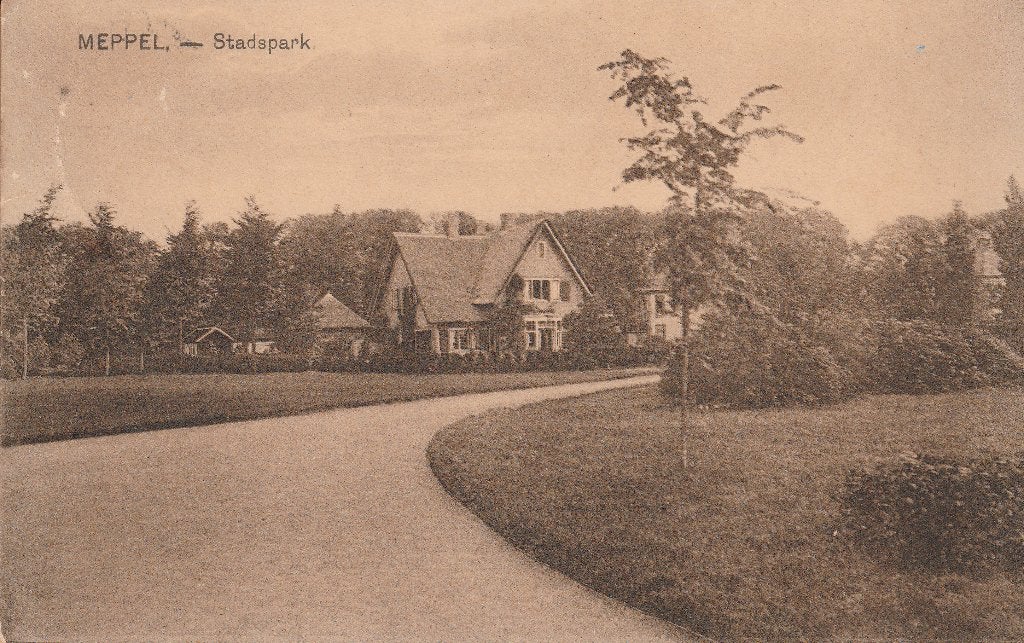 MEPPEL 1927 STADSPARK, Ophalen of Verzenden, 1920 tot 1940, Gelopen, Drenthe