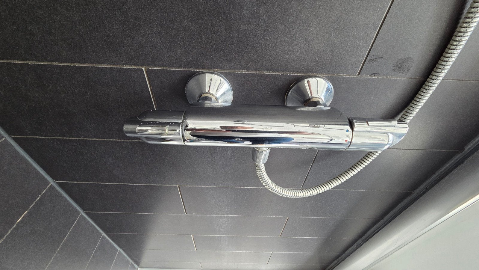 Grohe doucheset met thermostaatkraan en glijstang, Doe-het-zelf en Verbouw, Sanitair, Ophalen, Gebruikt, Chroom, Douche