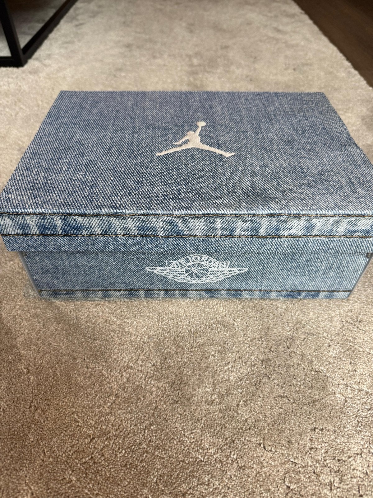 Nike Air Jordan 1 Mid 'Washed Denim' (Maat 40.5), Ophalen of Verzenden, Nieuw, Blauw, Sneakers of Gympen