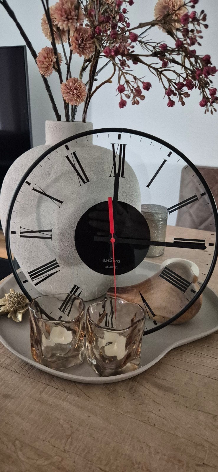 junghans jaren 80., Huis en Inrichting, Woonaccessoires | Klokken, Ophalen, Gebruikt, Wandklok