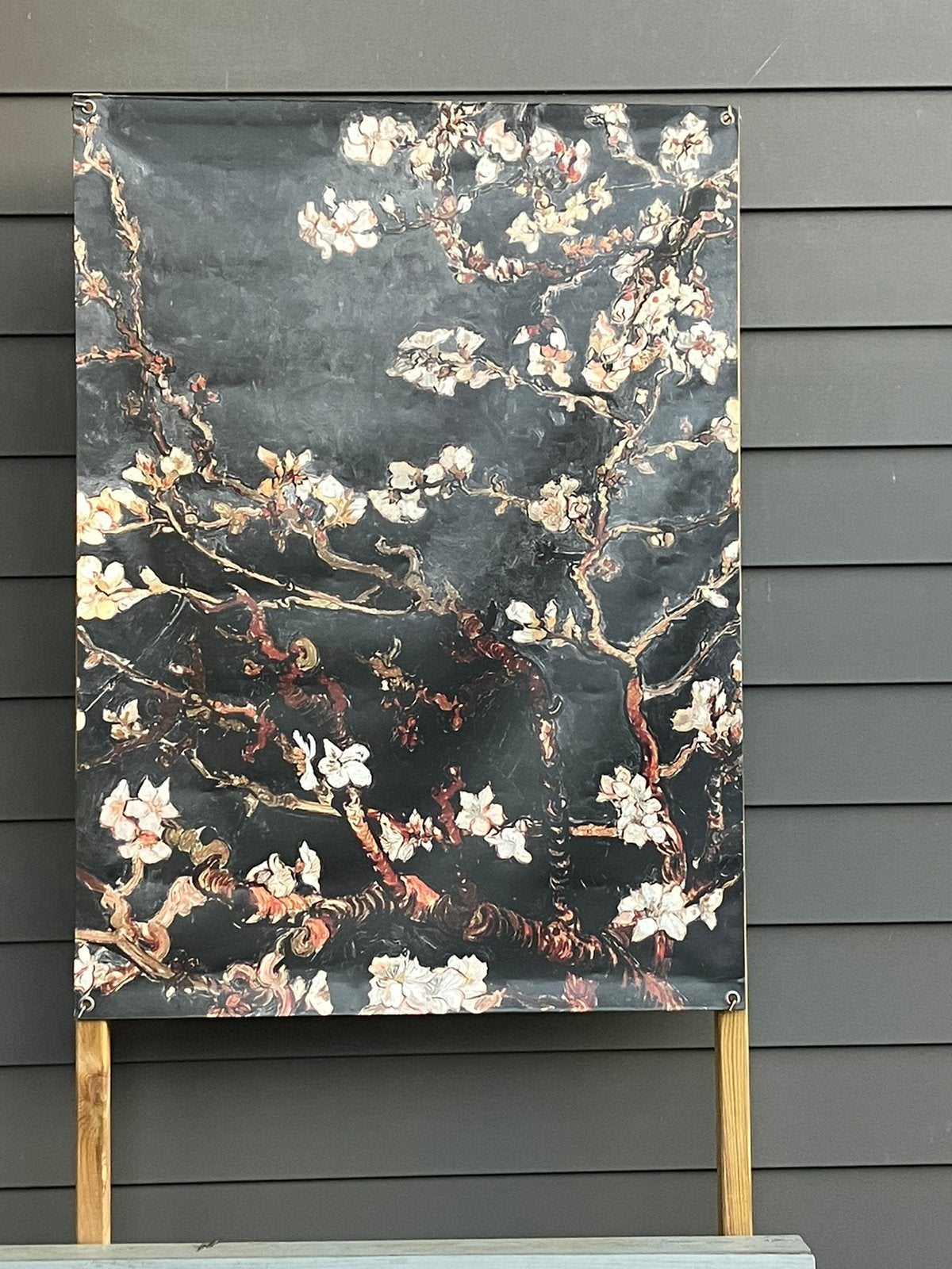 Tuin decoraratie canvas poster bloesem 130x95, Ophalen of Verzenden, Zo goed als nieuw