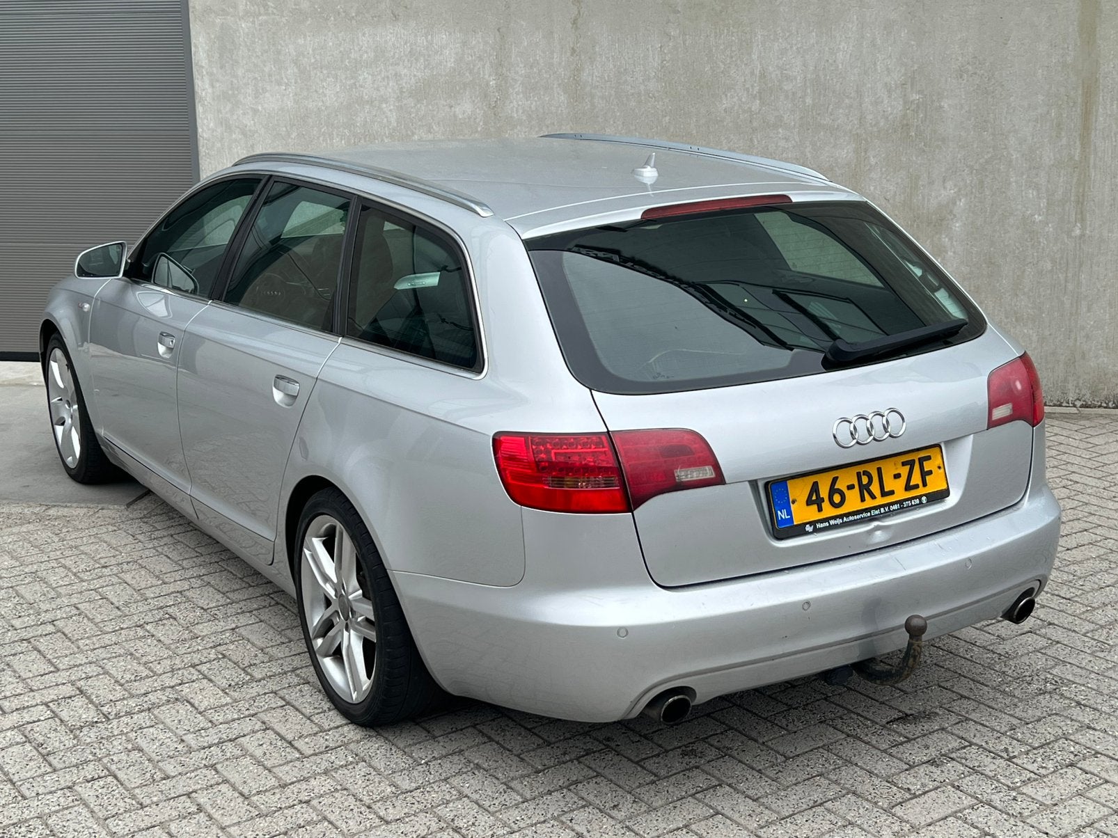 Luxe Grijze Audi A6 3.2 FSI V6 S-Line 4X4 256PK Avant/APK/AC, Automaat, Zwart, 1715 kg, Vierwielaandrijving