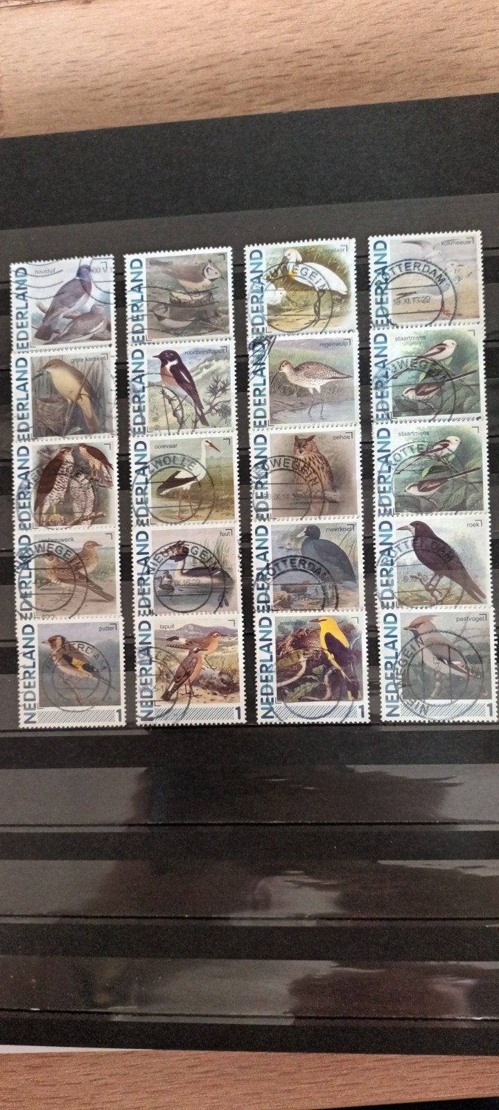 PRACHTIGE KAVEL 25 GESTEMPELDE PERSOONLIJKE ZEGELS VOGELS, Ophalen of Verzenden