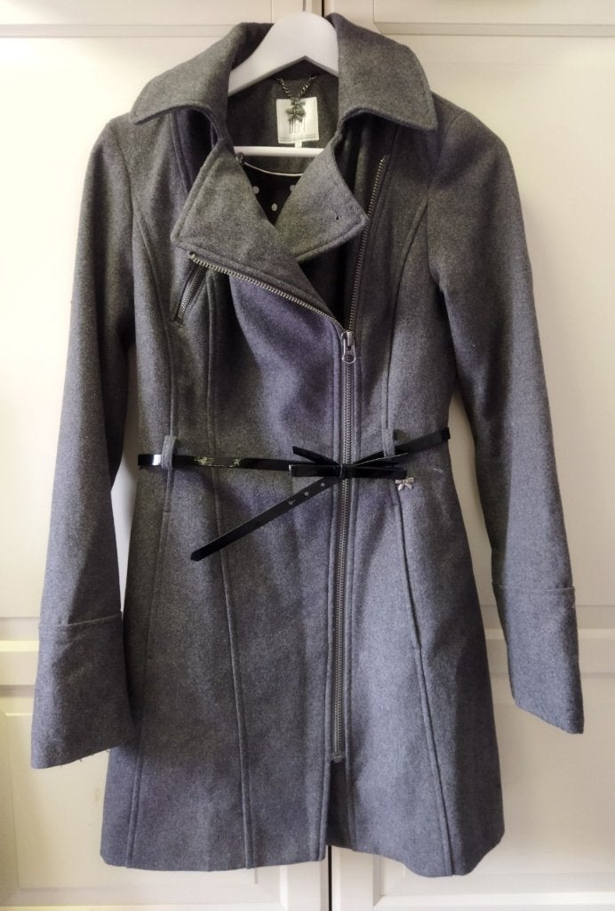 Dept Winterjas Grijs Met Riem Maat S, Kleding | Dames, Ophalen of Verzenden, Zo goed als nieuw, Maat 36 (S), Grijs