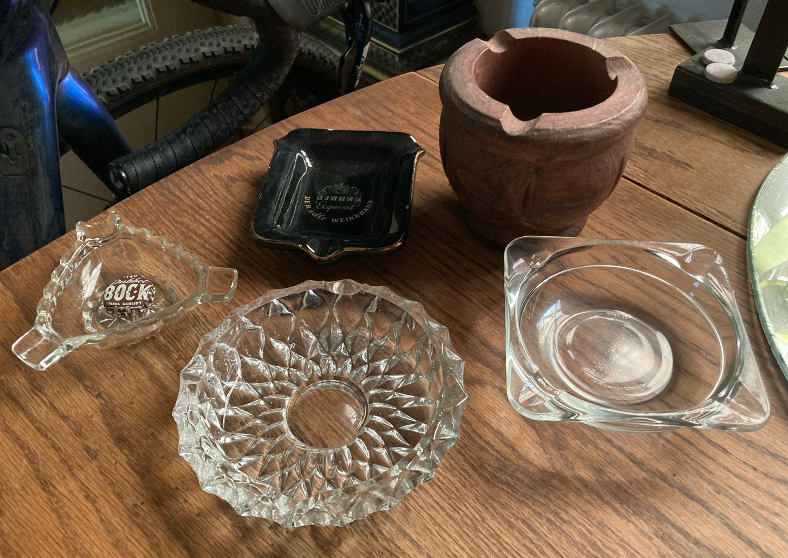 Diverse asbakken set - Glas, keramiek, vintage, Ophalen of Verzenden, Gebruikt
