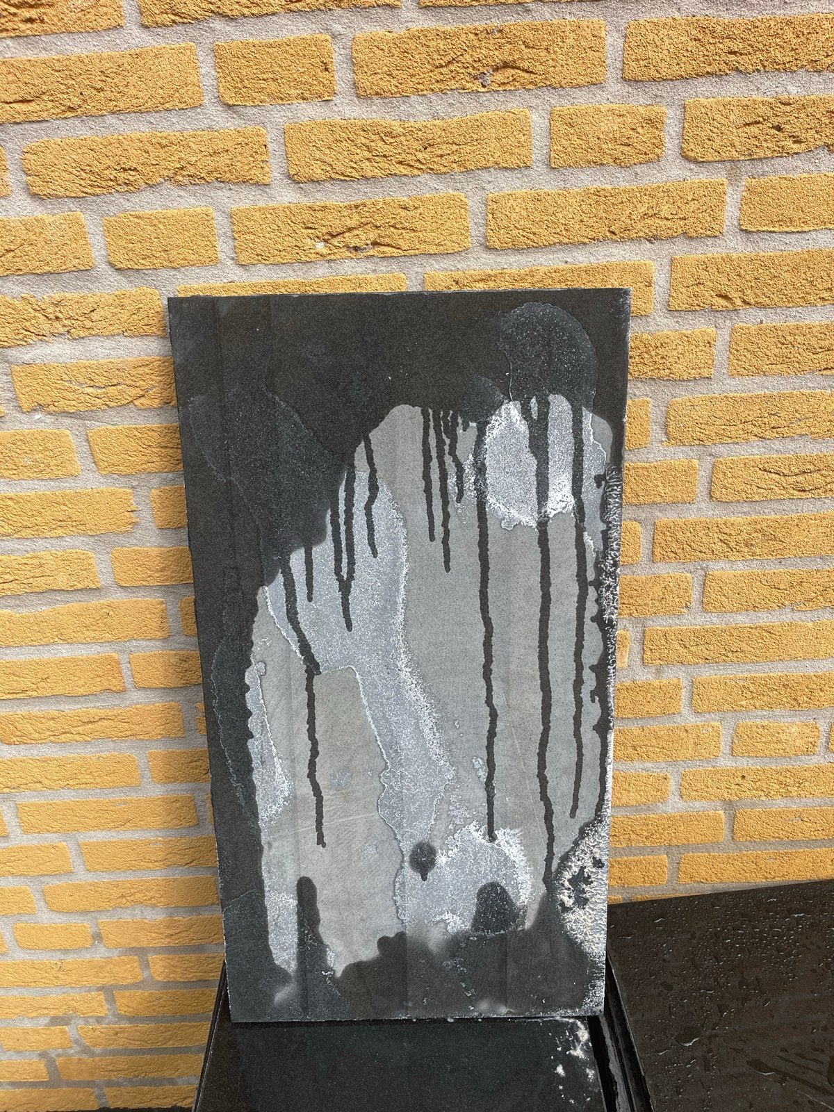 Zwarte natuursteen tegels 75x40 cm - ca. 60 m², Doe-het-zelf en Verbouw, Tegels, Ophalen, Gebruikt, 10 m² of meer, 20 tot 40 cm