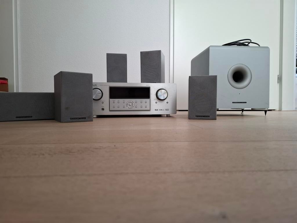 Marantz versterker met boxen en subwoofer, Ophalen of Verzenden, Gebruikt, Overige merken, Overige spelers