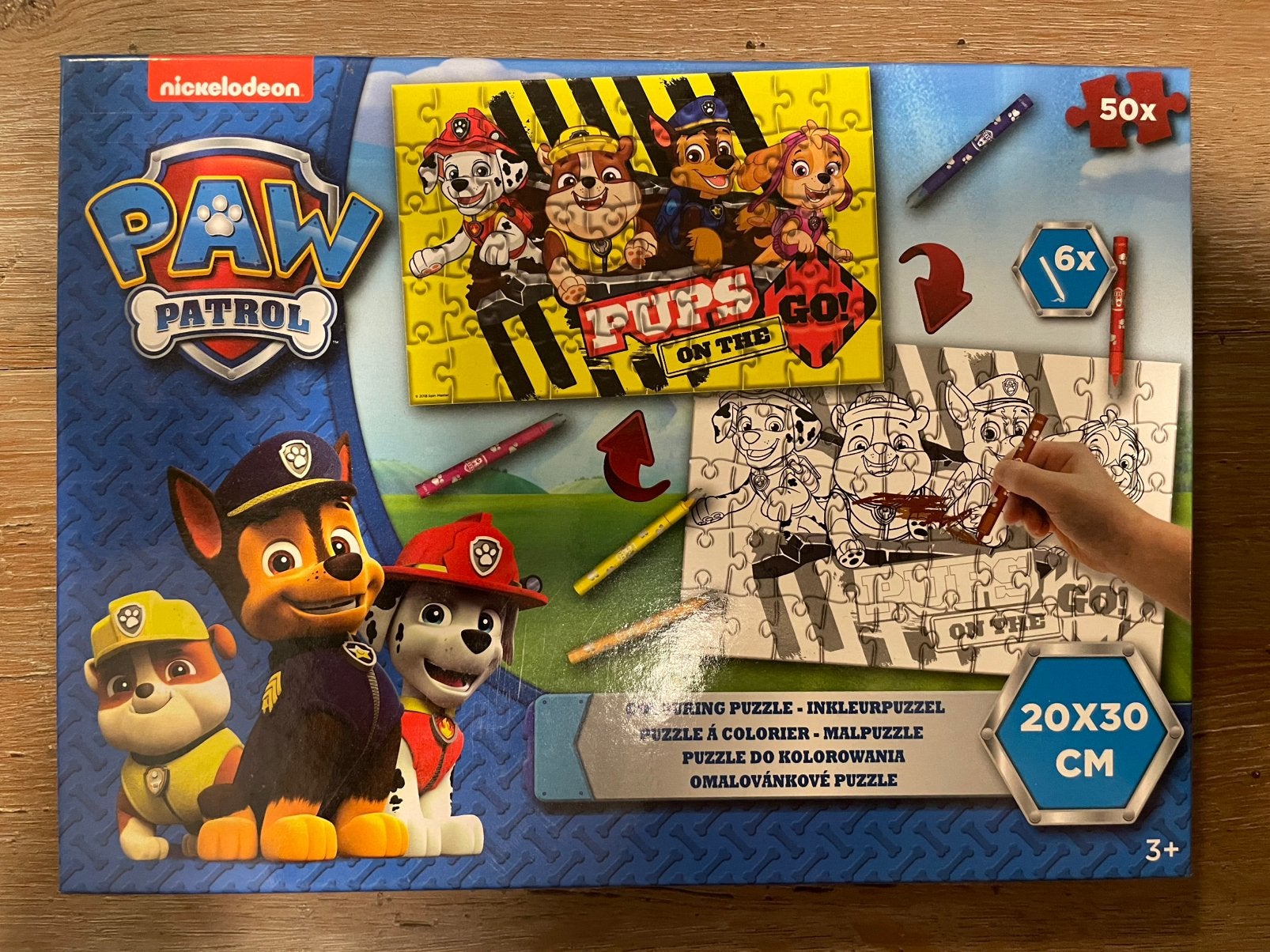 Paw Patrol inkleurpuzzel, Kinderen en Baby's, Speelgoed | Educatief en Creatief, Ophalen of Verzenden, Nieuw, Puzzelen