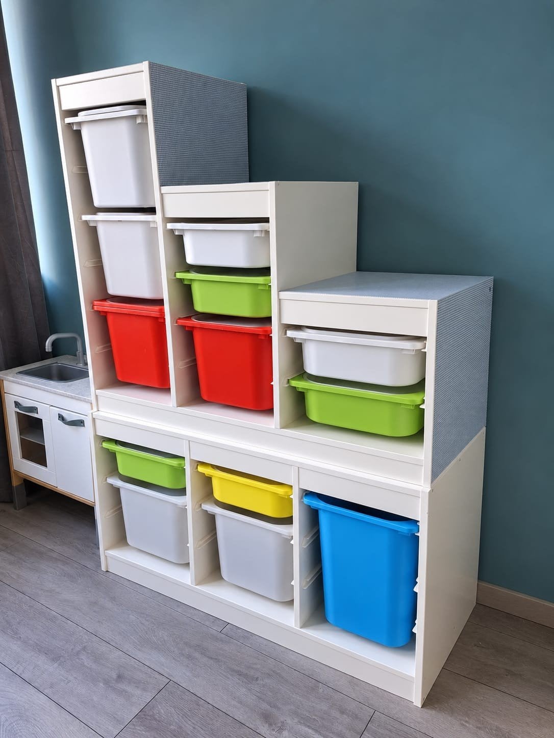 Ikea Trofast 2 kasten met bakken speelgoedkast opbergsysteem, Ophalen, Gebruikt, Kast, 75 tot 100 cm
